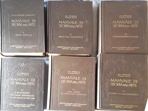 Springer,Antonio. Ricci,Corrado. - Manuale di Storia dell'Arte.