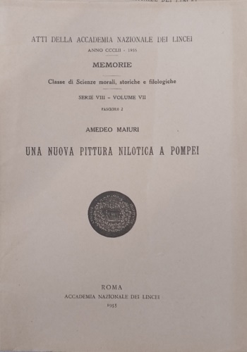 Maiuri,Amedeo. - Una nuova pittura nilotica a Pompei.