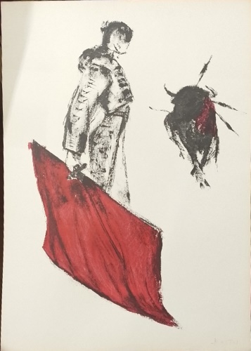 Ruy Calcada Bastos (Loureno Marques, 1930  Cascais, 1999). - Corrida. (Tratto da Tauromachia).