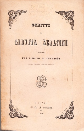 Scalvini,Giovita. - Scritti.