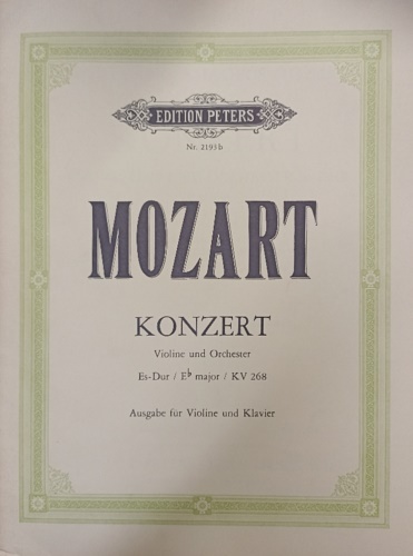 Mozart,Wofgang Amadeus. - Konzert fur violine un orchester Es-Dur KV 268.