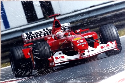  - Michael Schumacher Ferrari F1 2002. GP Ungheria 2002. Original Photo Paper. Questa fotografia fa parte di