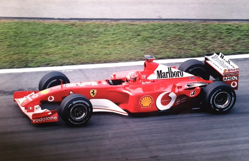  - Michael Schumacher Ferrari F-2001/B GP Malesia 2002. Original Photo Paper. Questa fotografia fa parte di