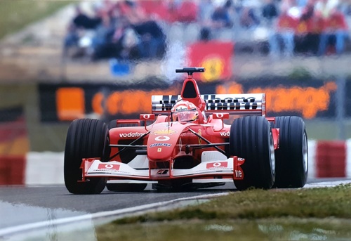  - Michael Schumacher Ferrari F-2002 GP Spagna 2002. Original Photo Paper. Questa fotografia fa parte di