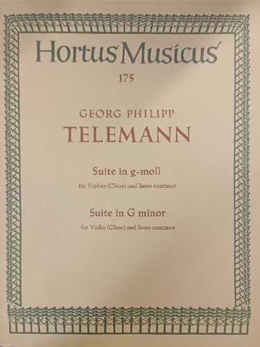 Teleman, Georg Philipp. - Suite in g - moll fur Violine (Oboe) und Basso continuo.