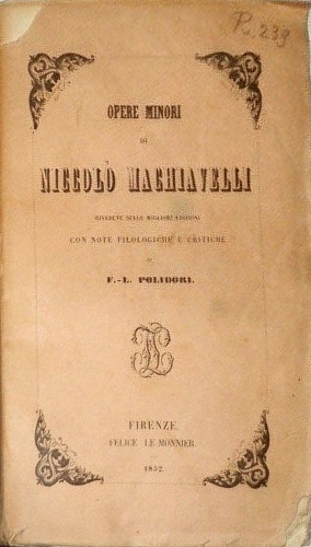 Machiavelli,Niccol. - Opere minori.