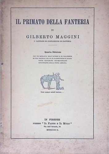 Maggini, Gilberto. - Il primato della fanteria.