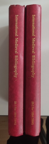 -- - International Medieval Bibliography Volume 28, Part 1,2. January - December 1994. Bibliografia per lo studio del