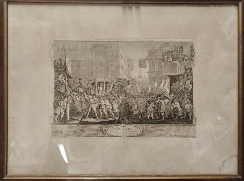 Hogarth, William (London, 1697 - 1764). - The Industrious 'Prentice Lord Mayor of London. Proverbs Chap. III ver:16 : Le