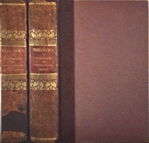 Terentii Afri. (Terentius Publius). - P. Terentii Afri Comoediae sex, cum interpretatione Donati et Calphurnii, et commentario perpetuo. In usum studiosae iuventutis edidit Arn. Henr. Westerhovius. Accesserunt variae lectiones exempli bentleiani ... Edi curavit Godofredus Stallbaum. Opera in 5 volumi, rilegati in