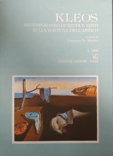 -- - Kleos. Estemporaneo di studi e testi sulla fortuna dell'antico. Vol.I, 1994. Dall'Indice. --Dario del Cord