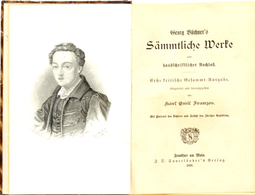Georg Bchner. - Georg Bchner's Smmtliche Werke und Handschriftlicher Nachlass. Erste kritische Gesammt-Ausgab
