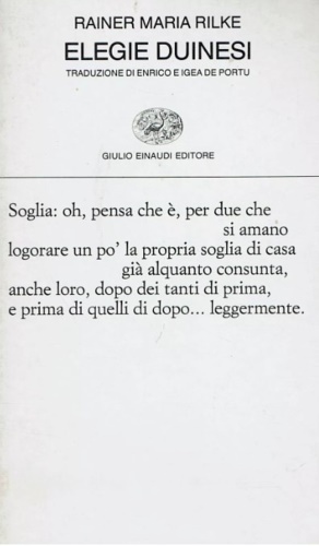 Rainer Maria Rilke. - Elegie duinesi.