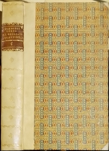 Ciceronis, M.Tulli. - Opera. Tomus quartus. Contiene --Oratio pro P. Quin