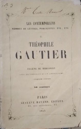 Mirecourt,Eugene. - Theophile Gautier.