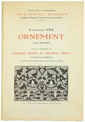  - Catalogue CXI. (Arts decoratifs). Avec un supplement de catalogu