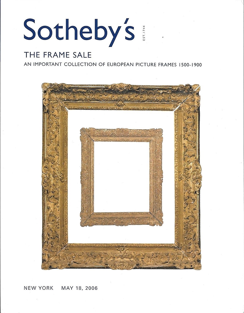  - The Frame sale. An important collection of European Picture frames 1500-1900.