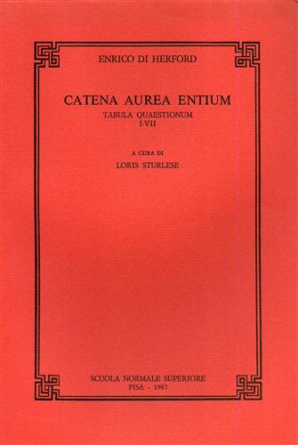 Enrico di Herford. - Catena aurea entium. Tabula quaestionem I-VII.