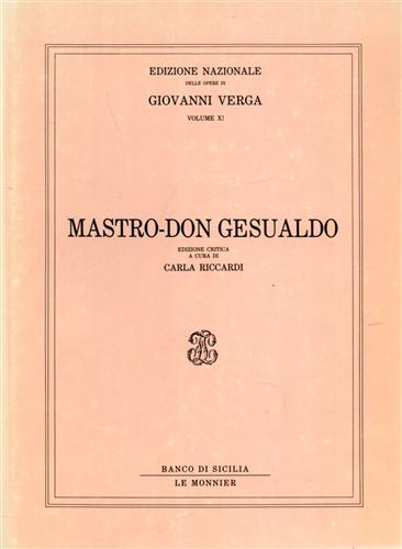Verga,Giovanni. - Mastro Don Gesualdo.
