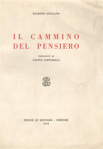 Giuliano,B. - Il cammino del pensiero.