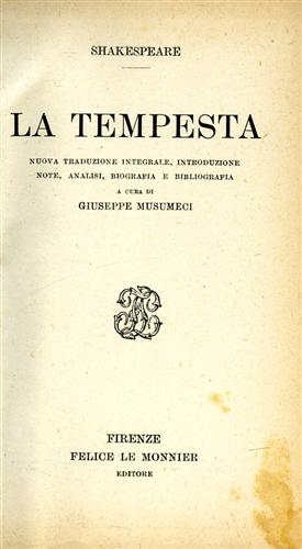 Shakespeare,William. - La tempesta.