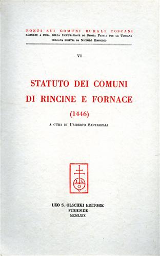 -- - Statuto dei comuni di Rincine e Fornace 1446.