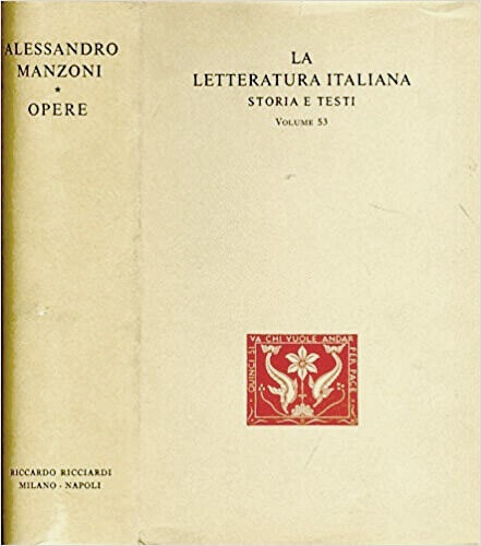 Manzoni,Alessandro. - Opere. Contiene: Poesie giovanili Inn