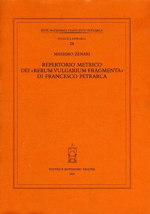 Zenari,Massimo. - Repertorio metrico dei Rerum vulgarium fragmenta di Francesco Petrarca.