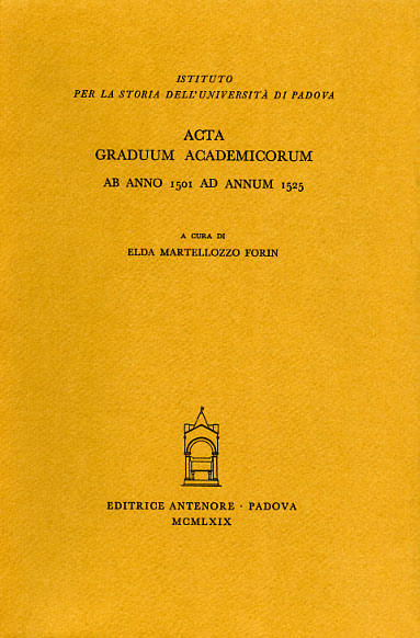 -- - Acta Graduum Academicorum, ab anno 1501 ad annum 1525.