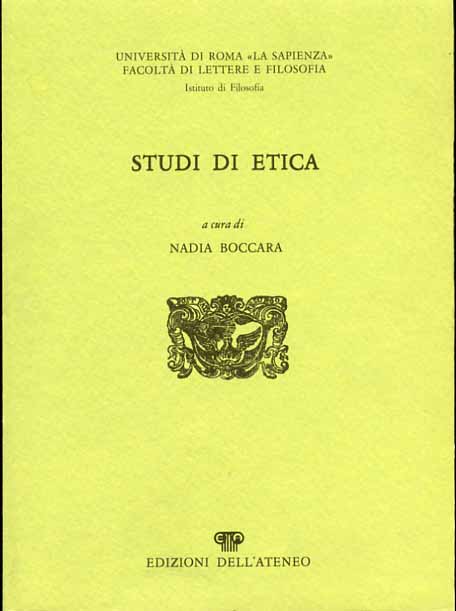 Boccara,Nadia (a cura di). - Studi di etica.