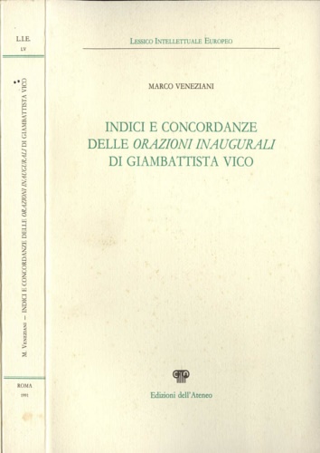 Veneziani,Marco. - Indici e concordanze delle Orazioni inaugurali di Giambattista Vico.