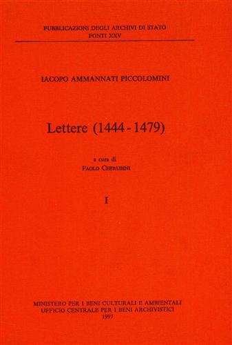 Ammannati Piccolomini,Iacopo. - Lettere 1444-1479.
