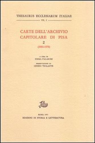 -- - Carte dell'Archivio Capitolare di Pisa. Vol.II:1051-1075.