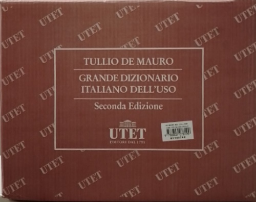 De Mauro,Tullio (ideato e diretto da). - Grande Dizionario Italiano dell'uso. voll.I-VIII.