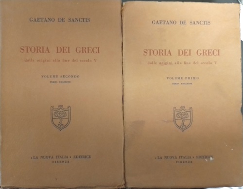 De Sanctis, Gaetano. - Storia dei Greci. Dalle origini alla fine del secolo V.