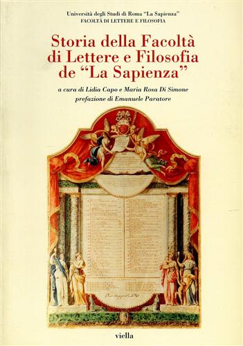 -- - Storia della Facolt di lettere e filosofia de La Sapienza.