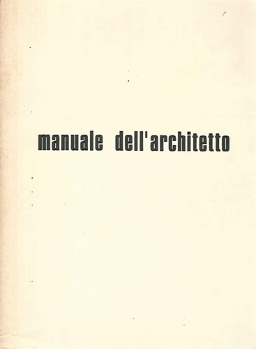 -- - Manuale dell'Architetto.