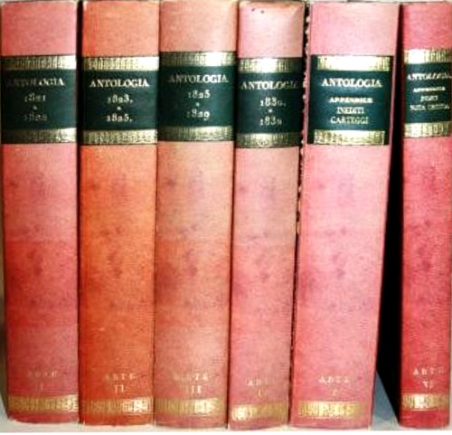 Antologia. - Gli scritti d'arte dell'Antologia di G.P. Vieusseux. Tutti i contributi storico-art