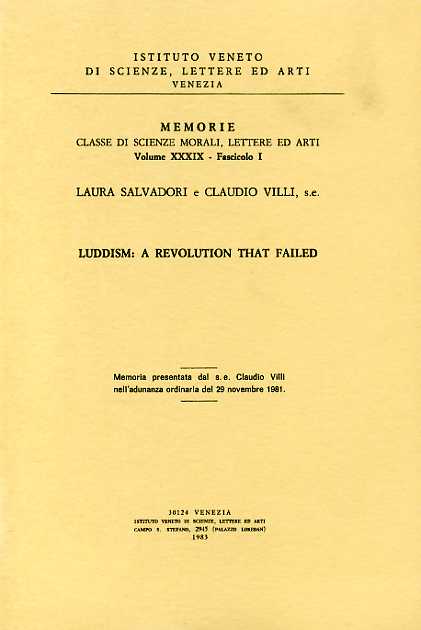 Dalvadori,Laura. Villi,Claudio. - Luddism: A revolution that failed.