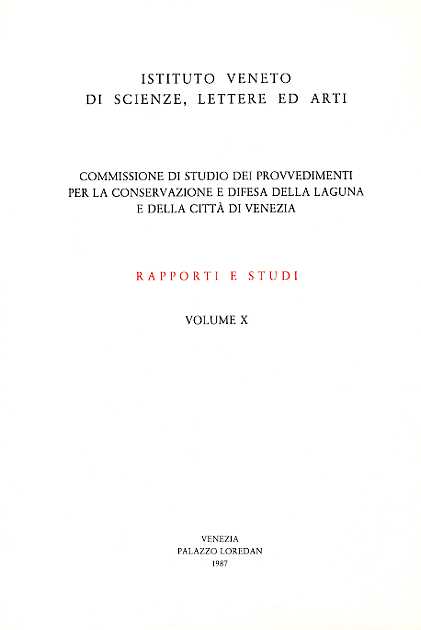 -- - Commissione di Studio dei Provvedimenti per la conservazione e Difesa della Laguna e della citt di Venezia. vol.