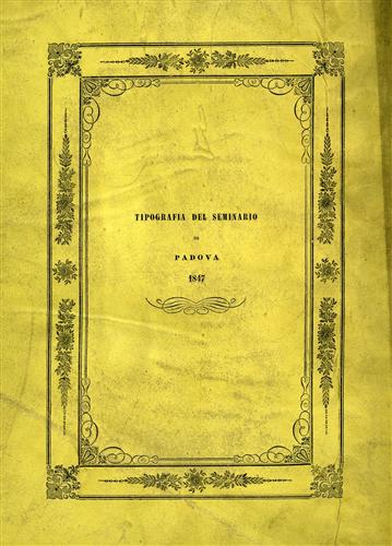 -- - Memorie del R.Ist.Veneto di Scienze, Lettere ed Arti. Vol.III, 1847. Dall'indice: A.Fusinieri,Sulla