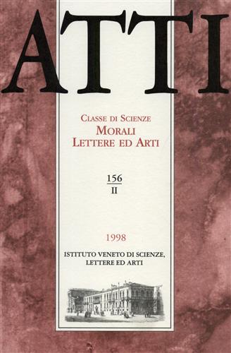 -- - Atti. Classe di Scienze Morali Lettere ed Arti. N.156, II. Dall'indice: Elena Bassi,Zanet