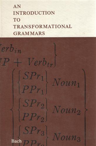 Bach,Emmon. - An introduction to transformational grammars.