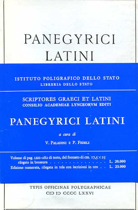 -- - Panegyrici latini.