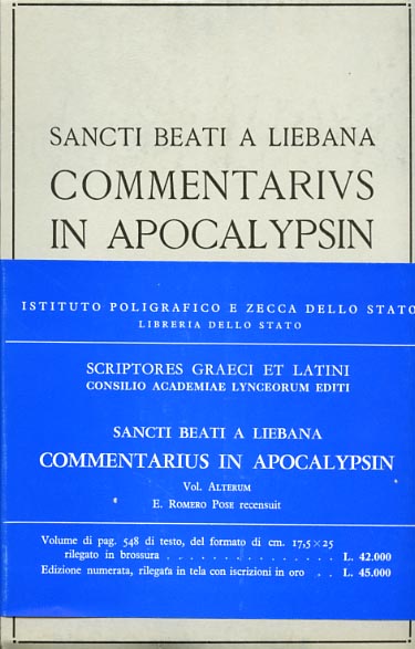 Sancti Beati a Liebana. - Commentarius in Apocalypsin. Vol.II.