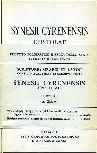 Synesii Cyrenensis. - Epistolae.