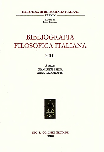  - Bibliografia filosofica italiana. 2001.