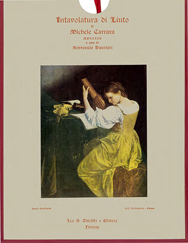Carrara,Michele. - La intavolatura di liuto del MDLXXXV.