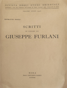 Egypto-Semitica. Estratto dagli scritti in onore di Giuseppe Furlani.