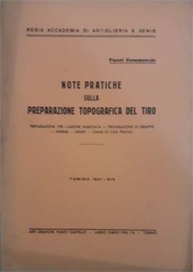 Note pratiche sulla preparazione topografica del tiro.